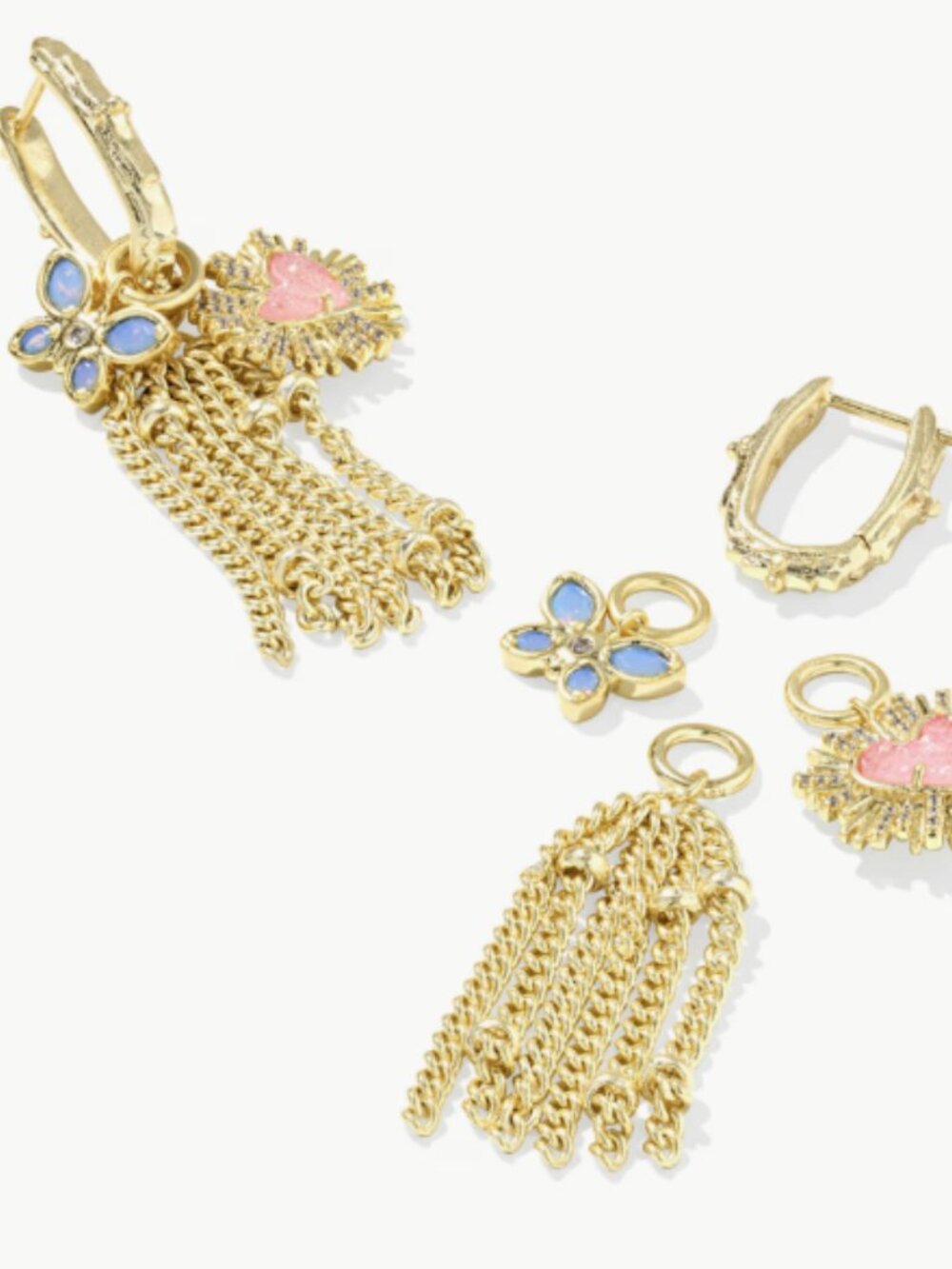 The Dolly Parton x Kendra Scott Ari Heart Butterfly Gold Huggie Earrings - Picture 2 of 3